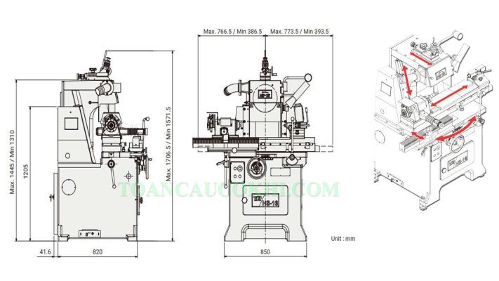 Máy mài rãnh bánh răng HS-16