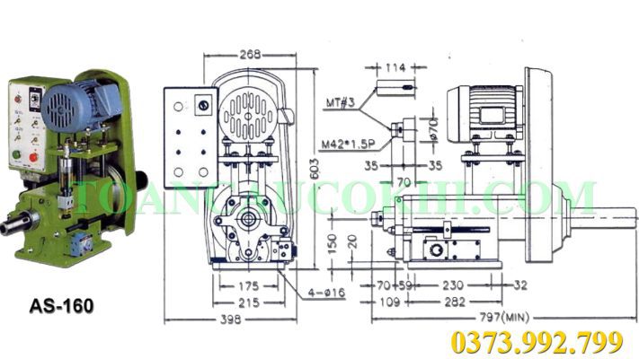Đầu khoan ngang AS-160